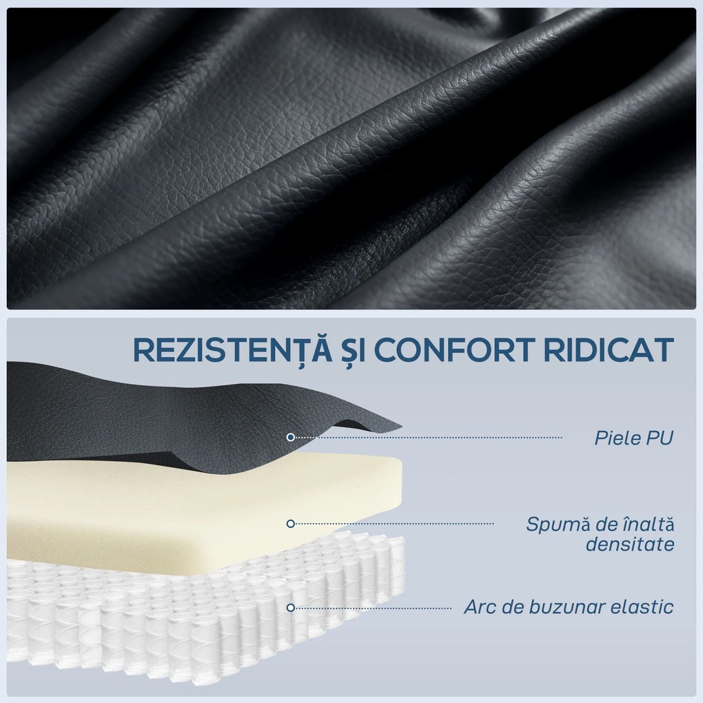 Homcom Fotoliu Masaj & incalzire – 8 Zone, Piele Eco, inclinabil 150° | Aosom Romania