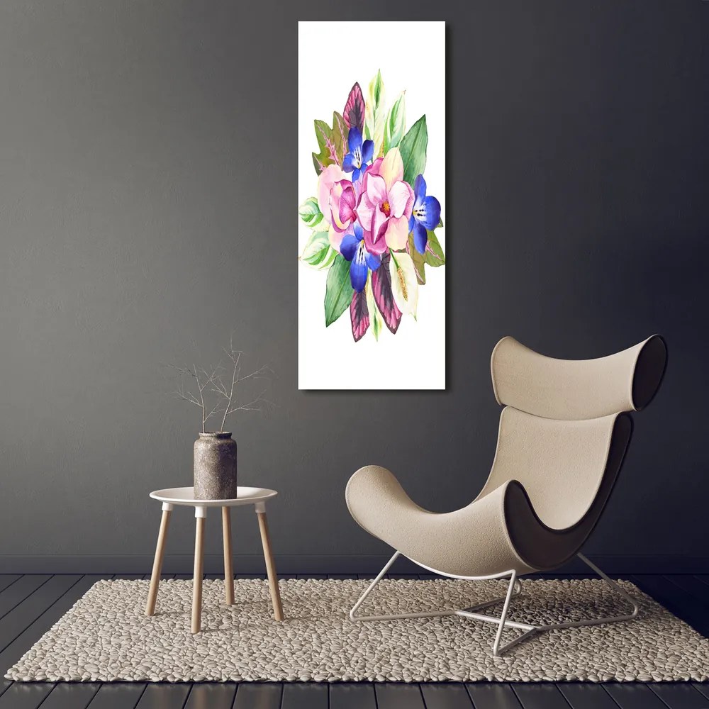 Tablou sticlă acrilică Buchet de flori