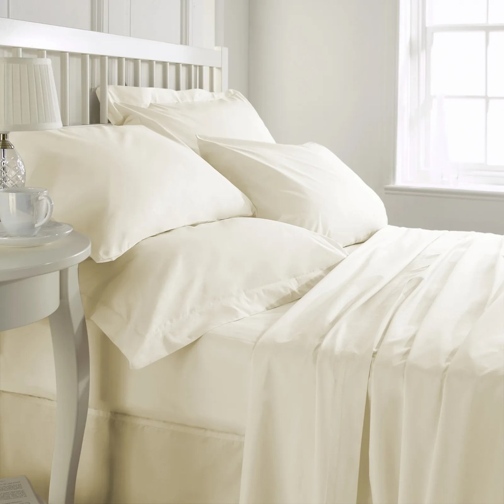 Cearceaf de pat ,Bumbac densitate 400TC - Ivory