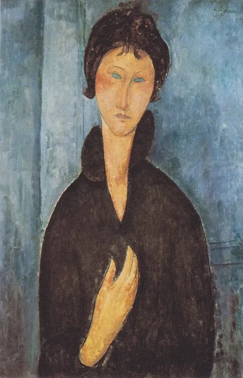 Reproducere Woman with Blue Eyes, c.1918, Amedeo Modigliani