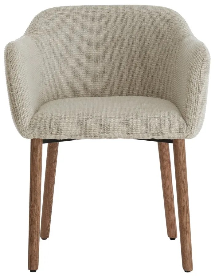 Set de scaune de sufragerie bej cu cotiere 2 buc. tapițat Blaine – Light &amp; Living