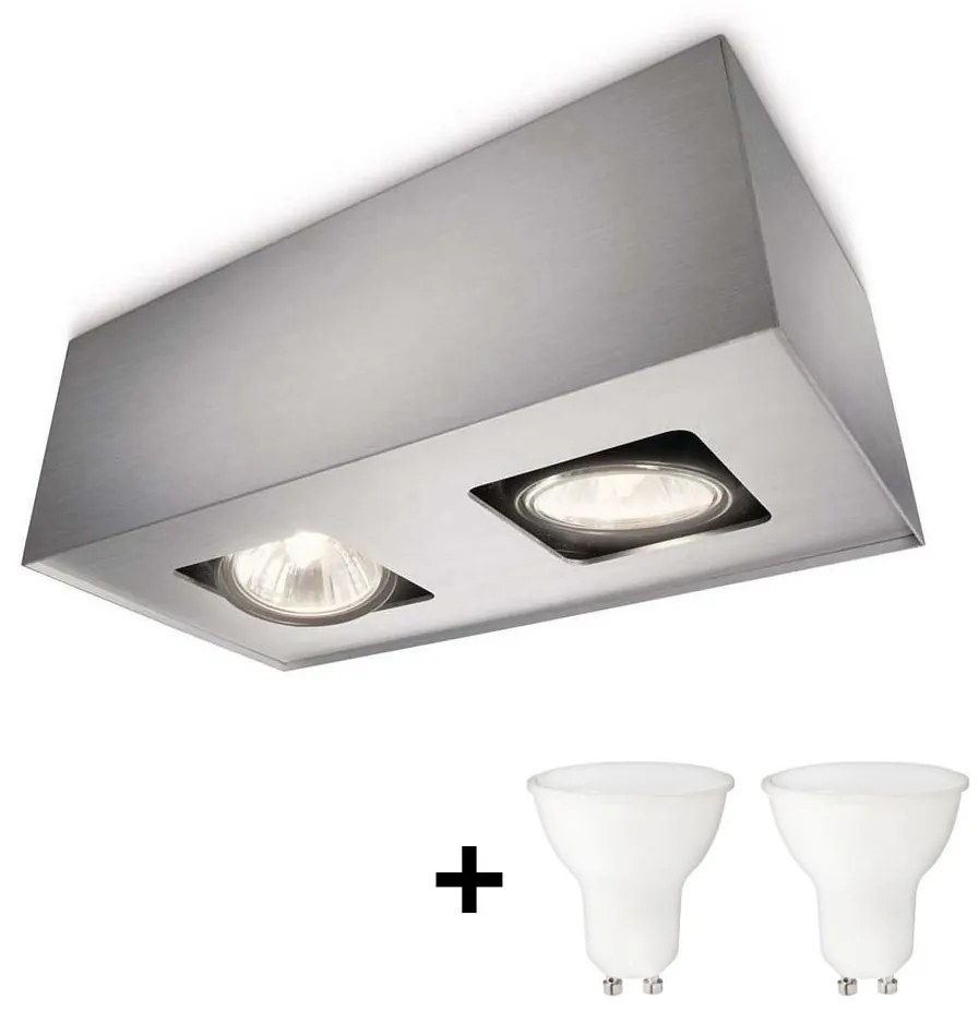 Philips 56232/48/PN - LED Lampă spot TEMPO 2xGU10/6W/230V