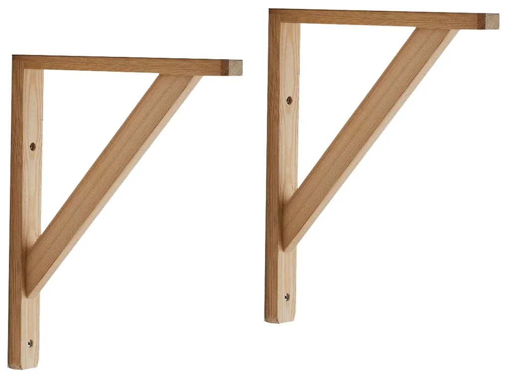 Set 2 console pentru rafturi 25x30 cm Lemn Natur | BIANO
