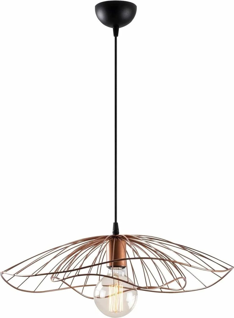 Lustra TEL 6501, metal, auriu-rose, 50x111 cm