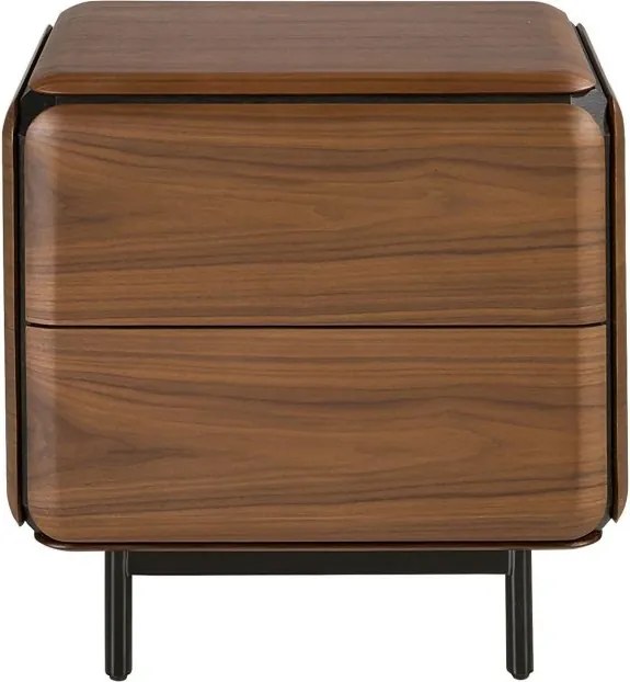 Noptiera design LUX cu sertare Walnut Veneer