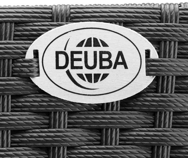 Deuba Ghiveci Polyrattan negru 2 buc
