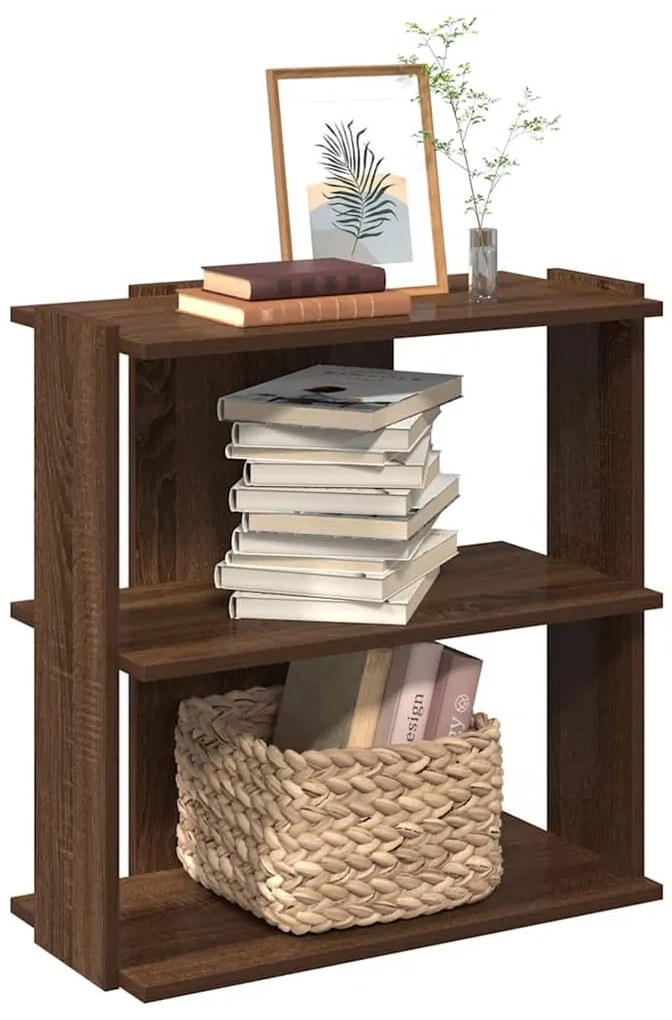 vidaXL Bibliotecă cu 3 niveluri, stejar maro 60x30x60 cm lemn compozit