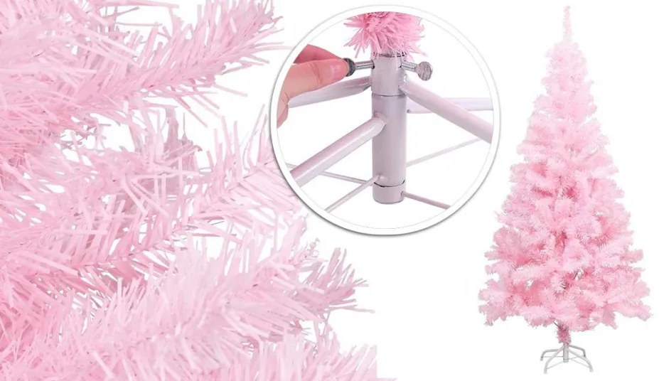 Brad artificial roz-120 cm