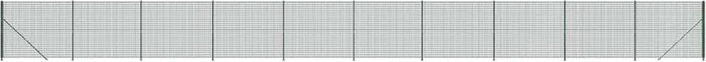 vidaXL Gard plasă de sârmă cu bordură, verde, 2x25 m
