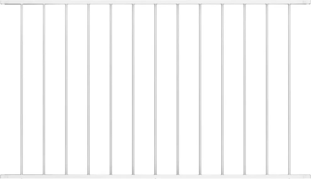vidaXL Panou de gard Woerden din oțel vopsit în câmp electrostatic, 1,7x1,17 m, alb