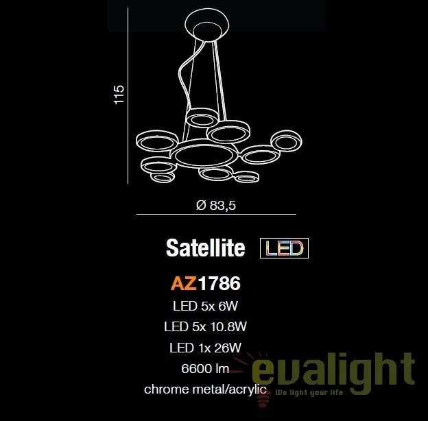 Lustra LED design modern Satellite