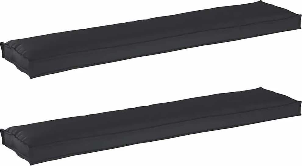 vidaXL Set de perne pentru palet 2 pcs Negru 180 x 40 x 8 cm