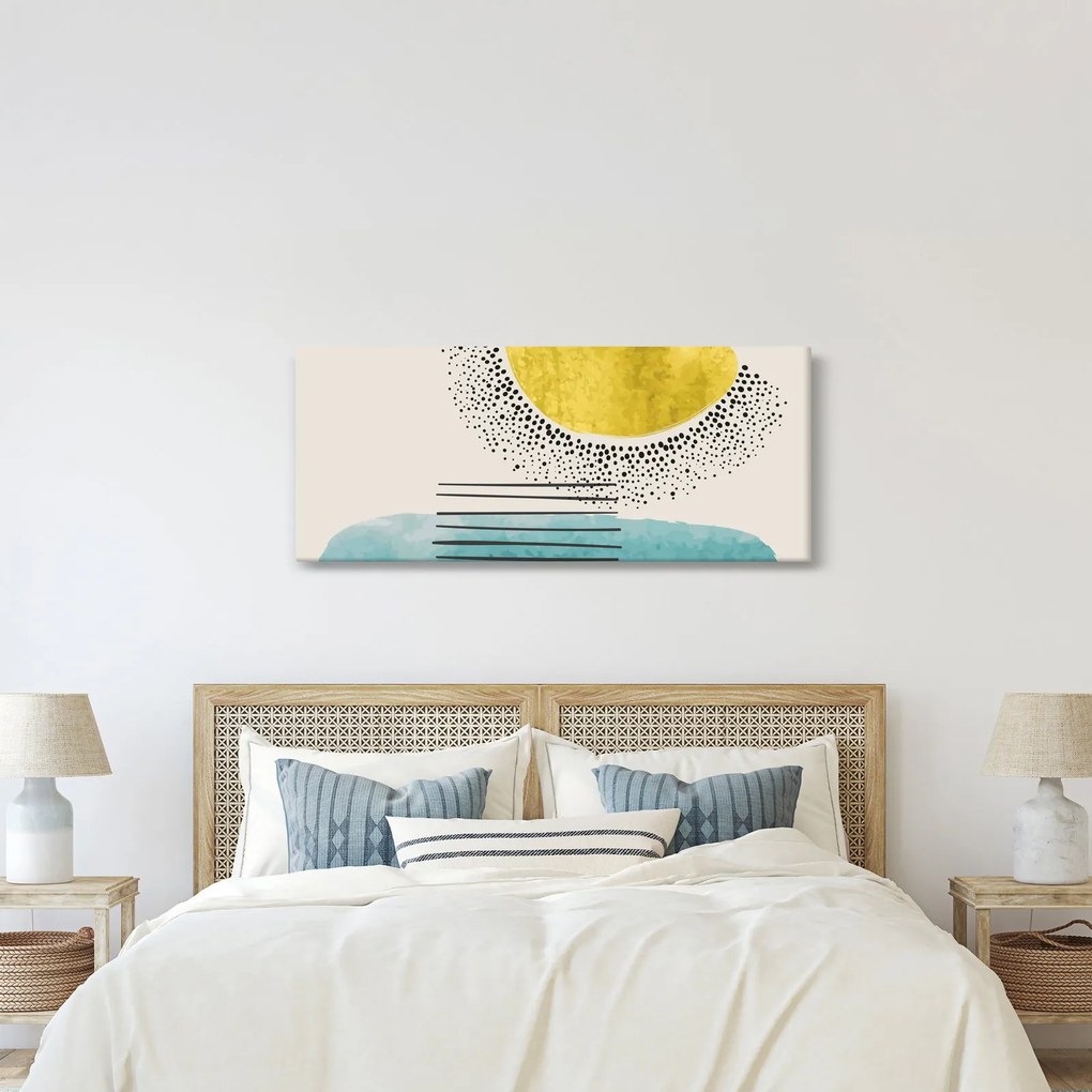 Tablou - pictură abstractă de plajă N⁰2 (120x50 cm)