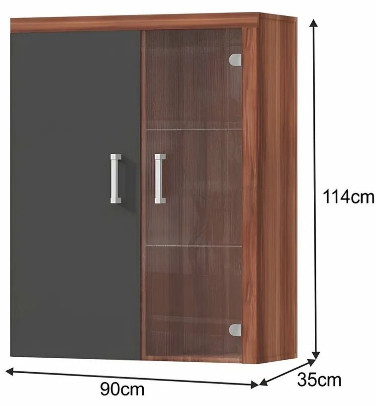 Dulap suspendat CHERIS 4, prune