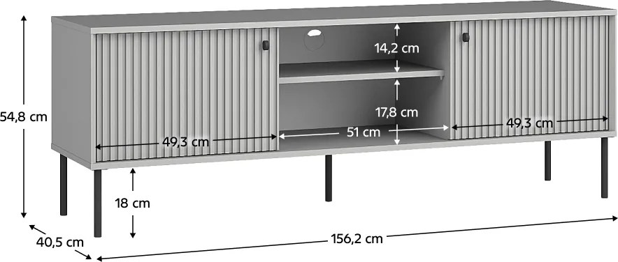 Măsuță TV ARIS 2D, gri