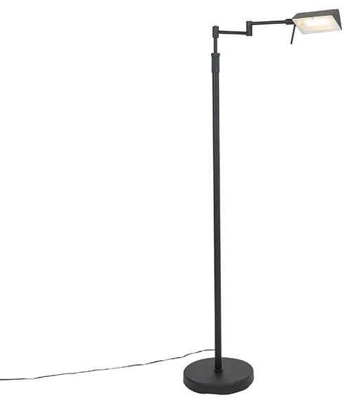 Lampa de podea de design neagră incluzând LED cu dimmer tactil - Notia