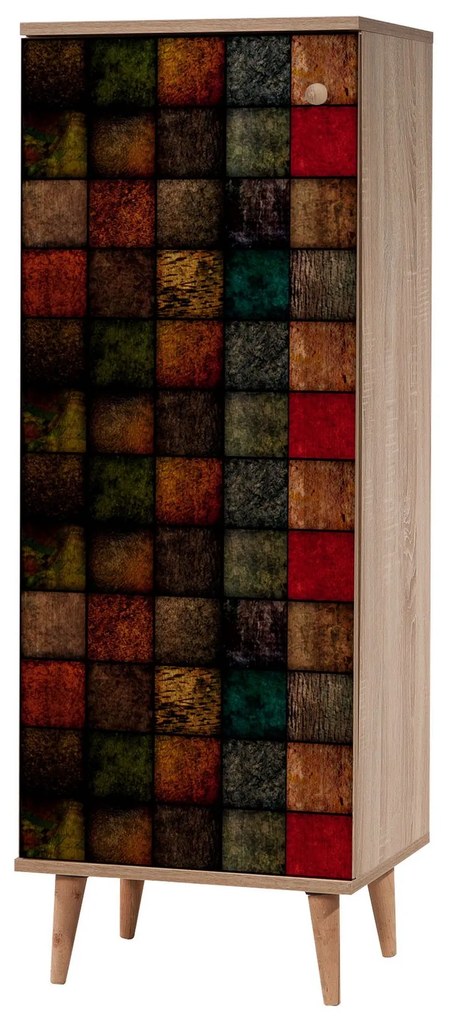 Mobilier pentru hol Feliz 502 (Stejar sonoma + Verde). 1089409