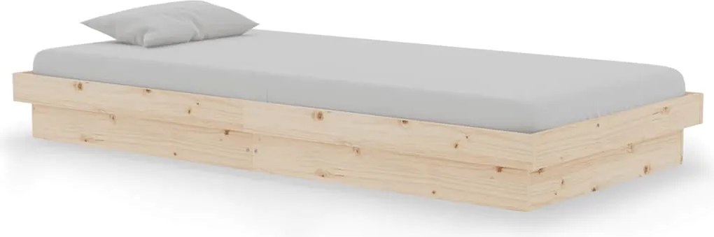vidaXL Cadru de pat single, 90x190 cm, lemn masiv