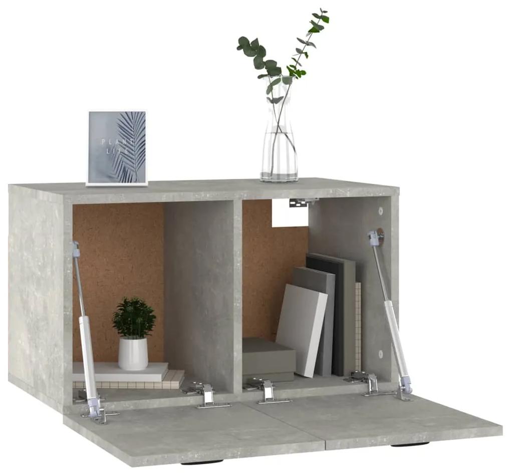 Dulap de perete, gri beton, 60x36,5x35 cm, lemn prelucrat Gri beton, 1