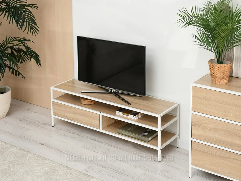 Masă TV Soren Rtv (sonoma + alb). 1111730