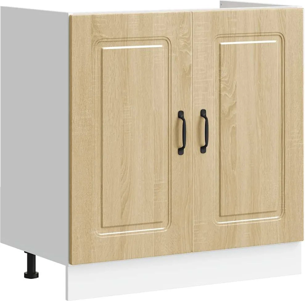 vidaXL Dulap de bază pentru chiuvetă Stejar Sonoma Lemn prelucrat