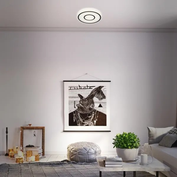 Plafonieră LED SIRKEL LED/12W/230V negru Briloner