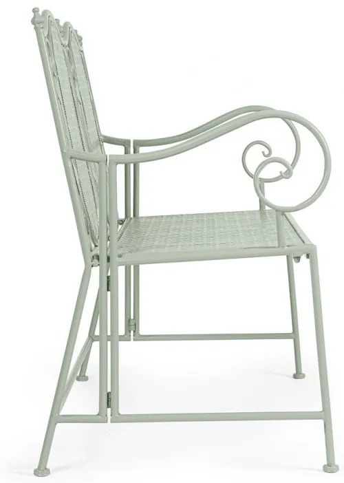 Banca pliabila pentru 2 persoane verde salvie din metal, Harriet Bizzotto