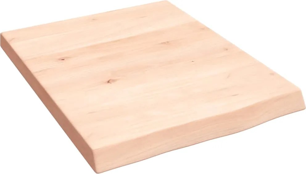 vidaXL Poliță de perete, 40x50x(2-4) cm, lemn masiv de stejar netratat