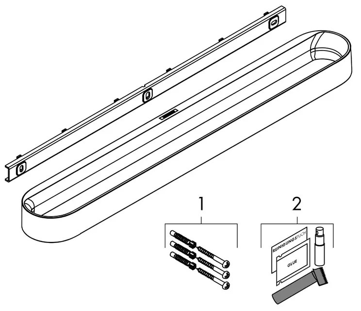 Portprosop, Hansgrohe, WallStoris, negru mat