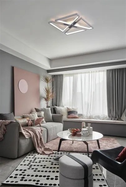 Searchlight 36520SI - Plafonieră LED dimabilă QUATRO LED/29W/230V 40x40 cm