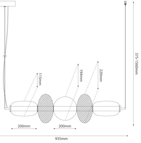 Lustră LED pe cablu ARAME LED/32W/230V negru