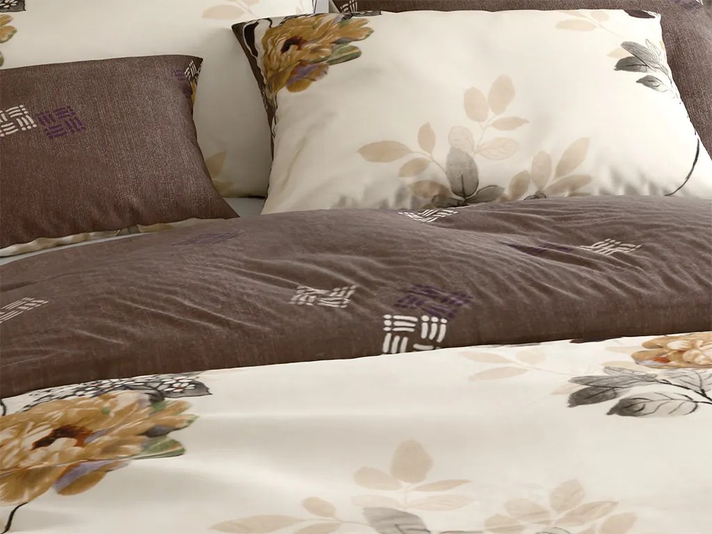 Lenjerie de pat reversibila DUO SENSE CARMELIA cu modele + husa pentru perna 40x50 cm GRATUIT Dimensiune lenjerie de pat: 70 x 90 cm | 140 x 200 cm