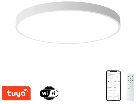 Brilagi - Lampă LED dimabilă POOL SMART LED/100W/230V Ø 80 cm Wi‑Fi Tuya albă + telecomandă