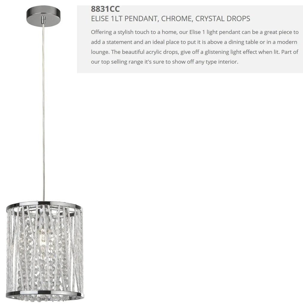 Pendul elegant design modern Elise 8831CC SRT