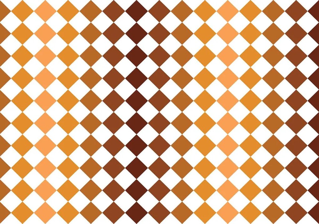 Fototapet - Mozaic - gresie maro (254x184 cm)