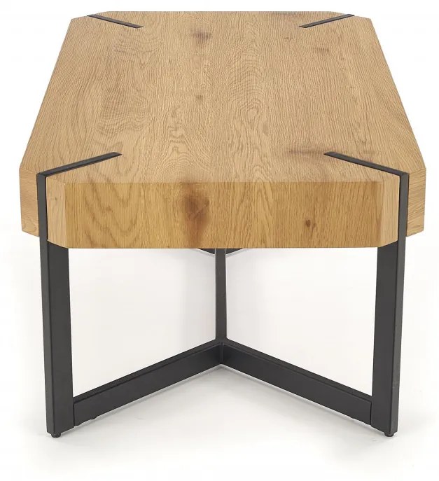Masa de cafea Lavida stejar auriu/negru L110 cm