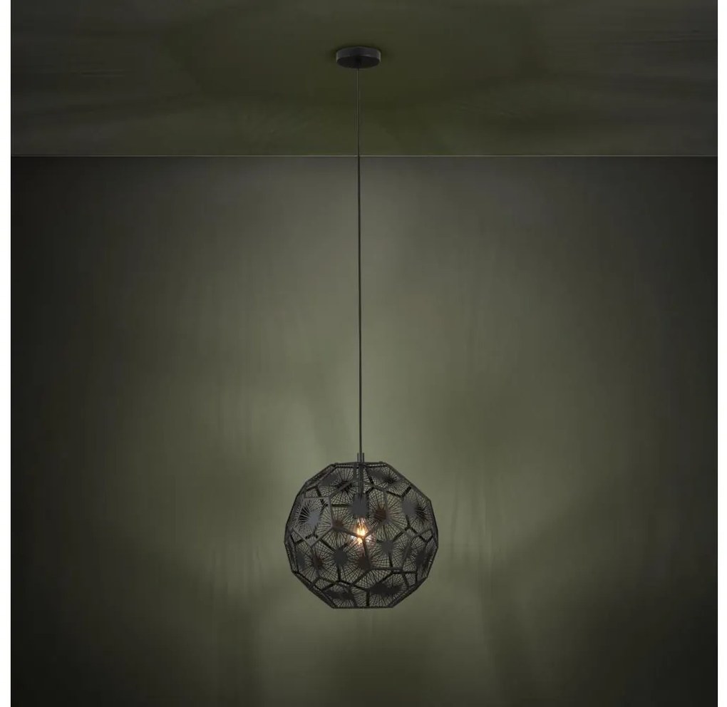 Lustră pe cablu Eglo 39618 SKOURA 1xE27/60W/230V 41 cm negru