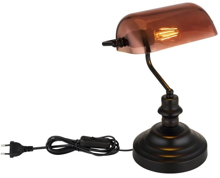 Veioza, lampa de masa Antique negru, cupru