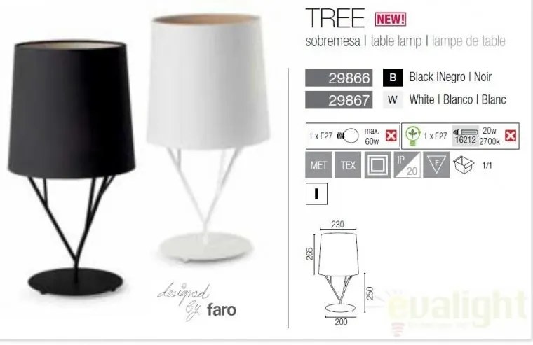 Veioza, lampa de masa design Tree 29866