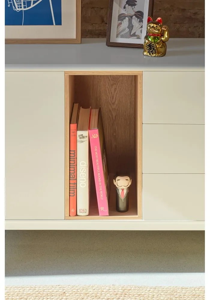 Comodă crem 140x76x40 cm Corvo – Teulat