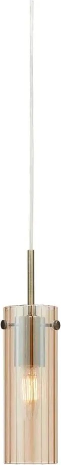 Markslöjd 109015 - Lustră pe cablu TIBIA 1xE14/40W/230V bej fumuriu/alamă