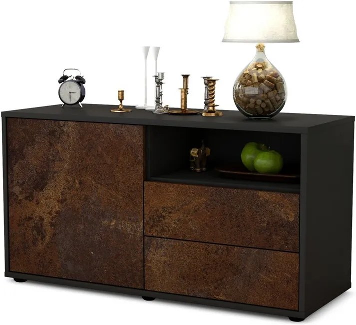 Comoda Tre - antracit/nuc - 49 x 92 x 35 cm