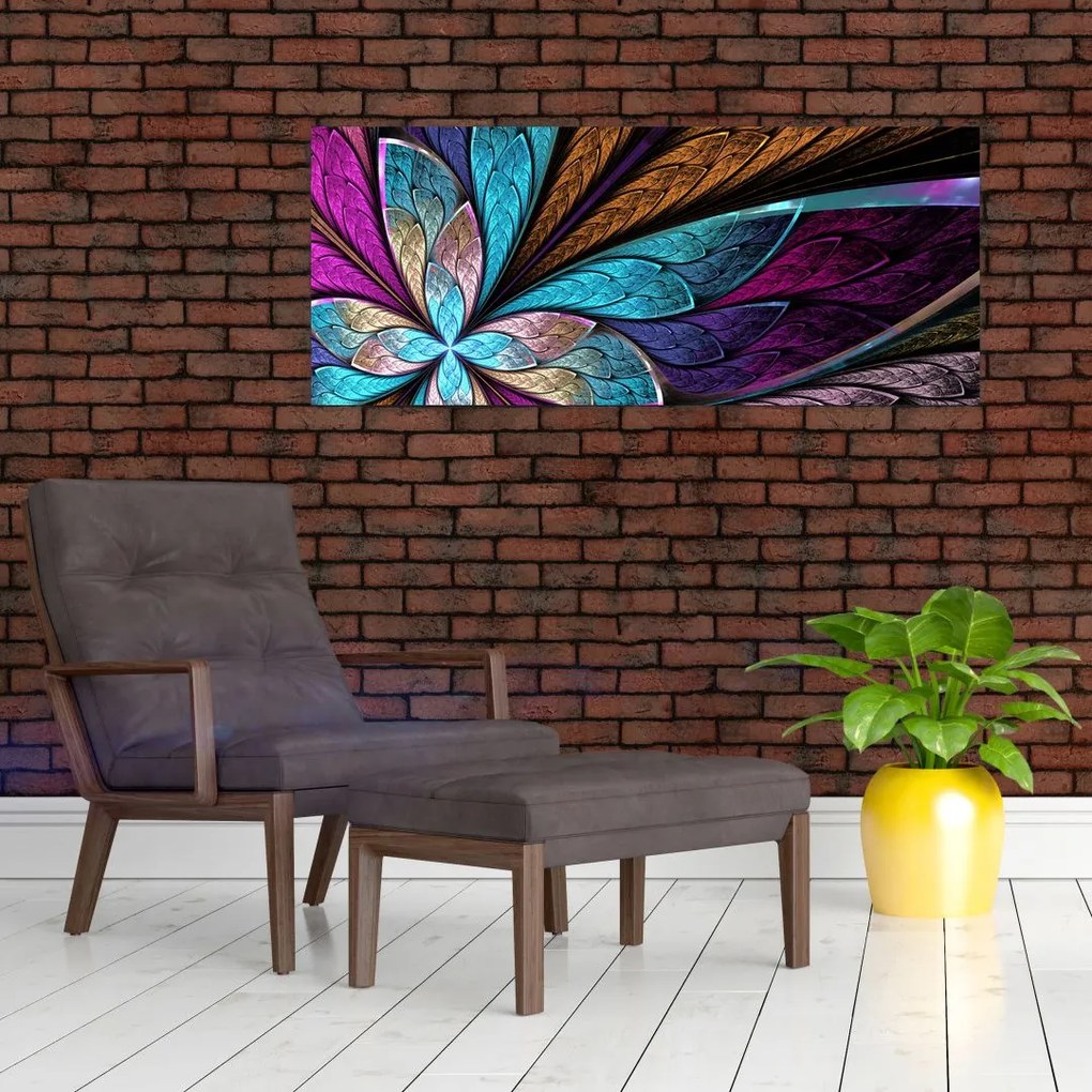 Tablou - Floare, abstracție (120x50 cm)