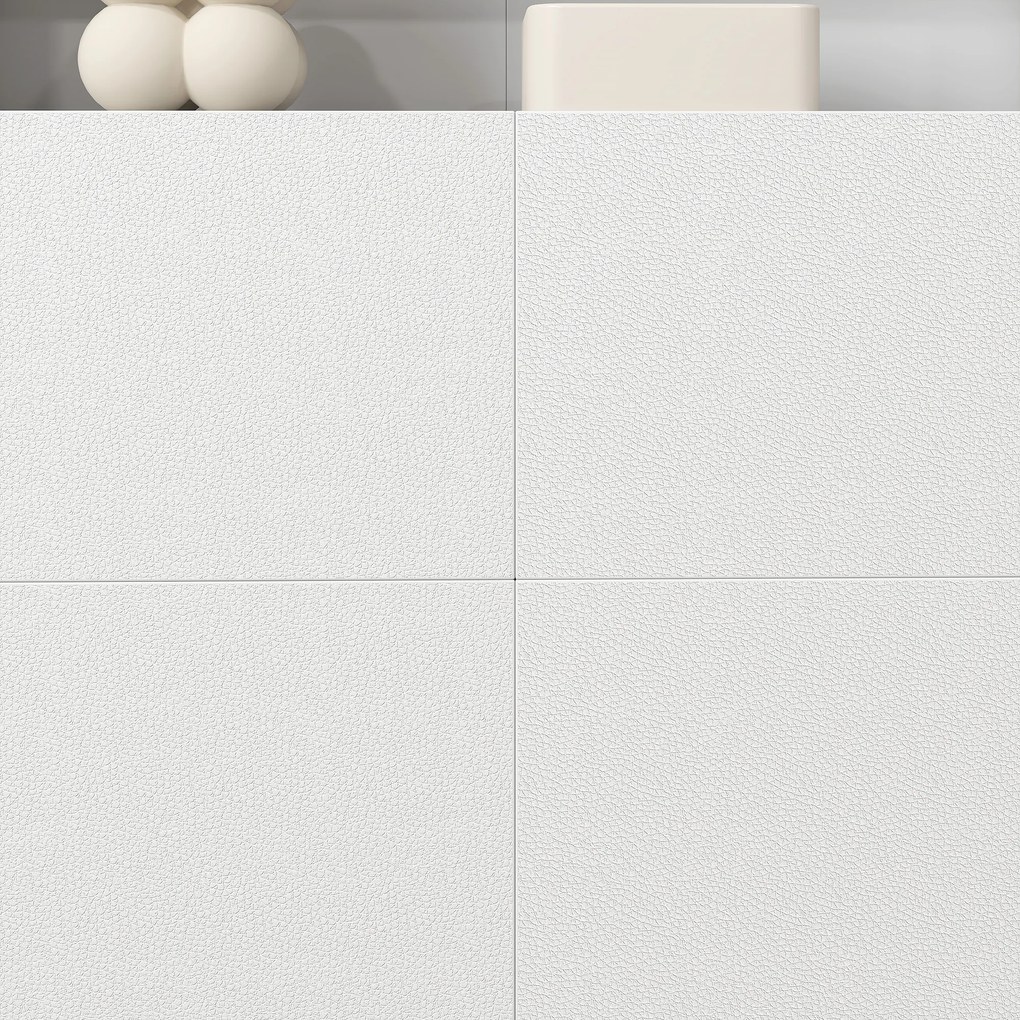 HOMCOM Tăblie pe picioare cu depozitare, accesoriu de pat 4 compartimente deschise, 160 x 20,2 x 108,2 cm, alb | Aosom Romania