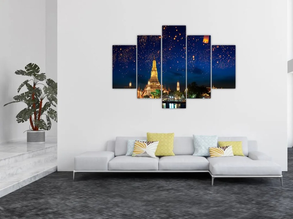 Tablou - Lampioane norocului, Bangkok (150x105 cm)