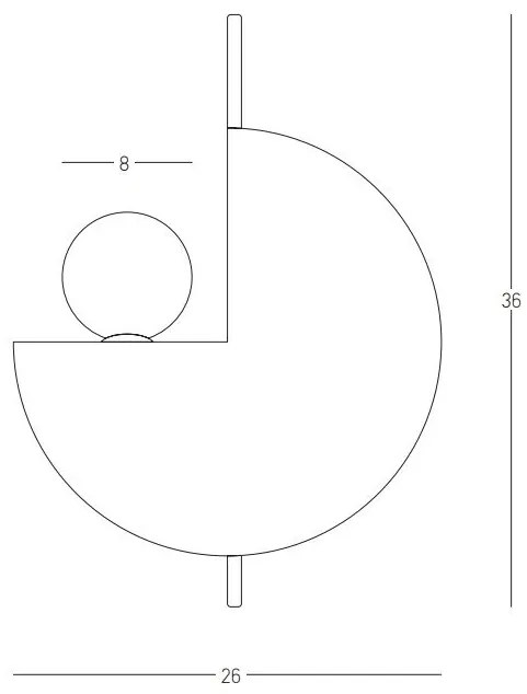 Aplica de perete design decorativ Kely gri