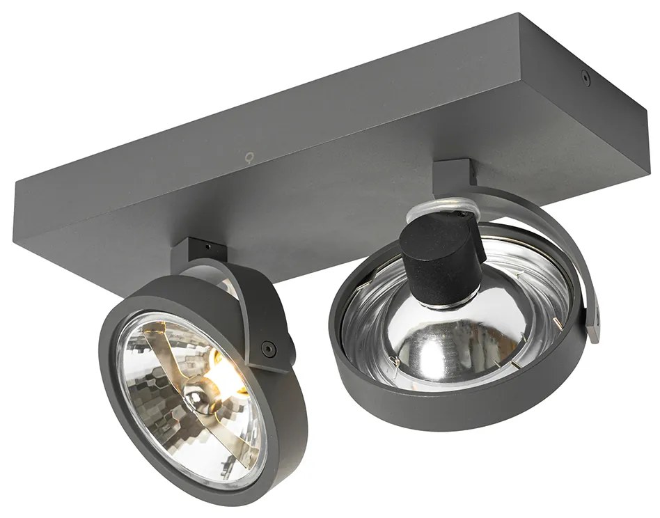 Proiector de design gri reglabil cu 2 lumini - Go