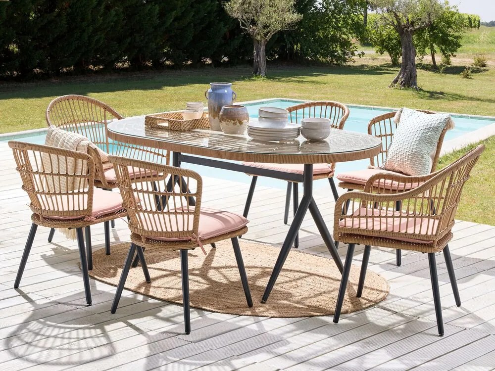 Set mobilier de grădină Aliza (natural). 1080364