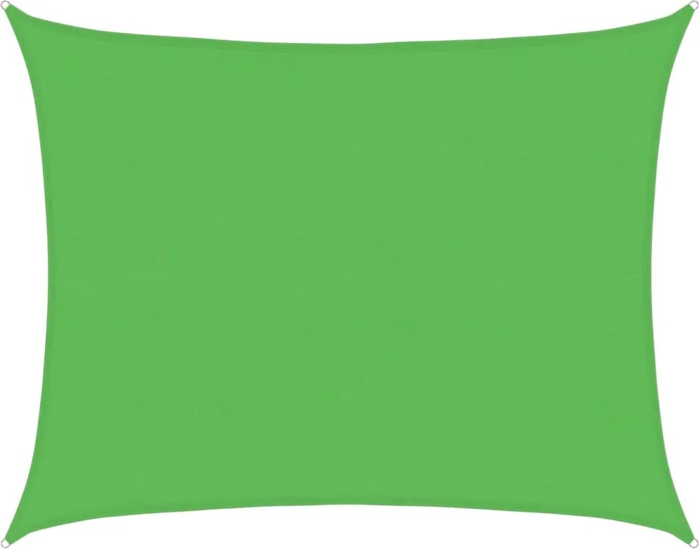 vidaXL Pânză parasolar, verde deschis, 6x7 m, HDPE, 160 g/m²