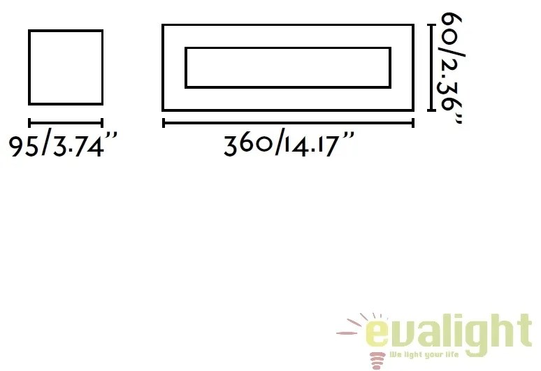 Aplica de perete design modern minimalist OLAF alba 63278